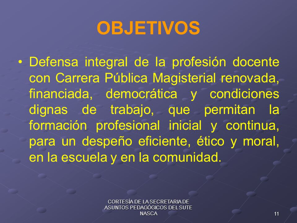CORTESÍA DE LA SECRETARIA DE ASUNTOS PEDAGÓGICOS DEL SUTE NASCA