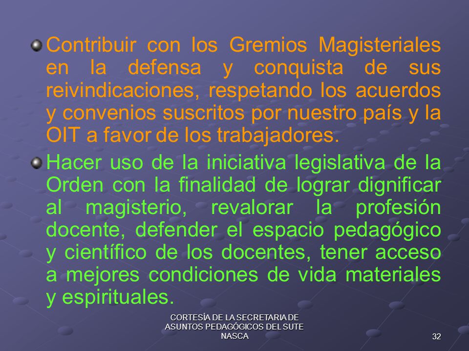 CORTESÍA DE LA SECRETARIA DE ASUNTOS PEDAGÓGICOS DEL SUTE NASCA