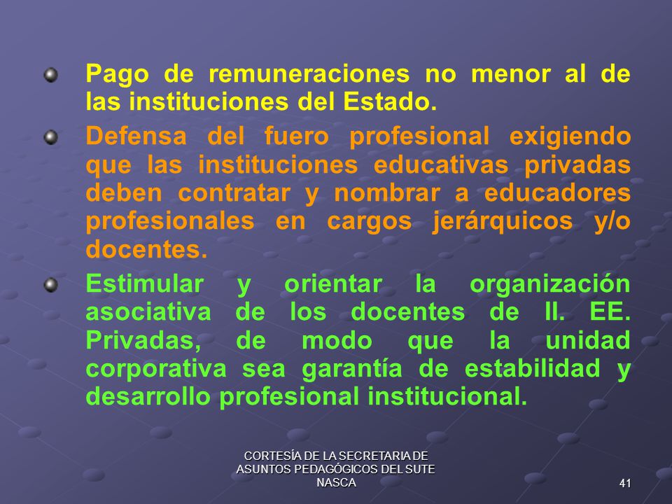 CORTESÍA DE LA SECRETARIA DE ASUNTOS PEDAGÓGICOS DEL SUTE NASCA