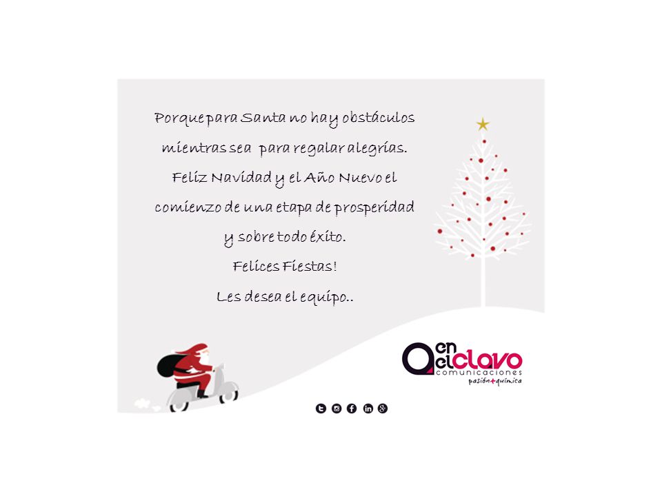 Porque para Santa no hay obstáculos mientras sea para regalar alegrías.