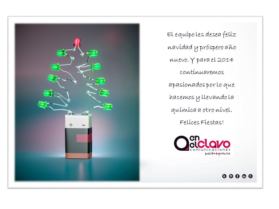 El equipo les desea feliz navidad y próspero año nuevo