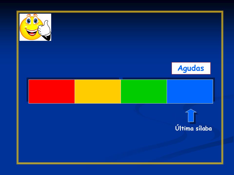 Agudas Última sílaba