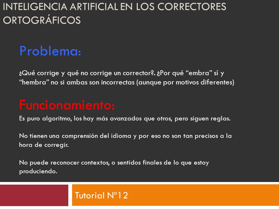 Inteligencia artificial en los correctores ortográficos
