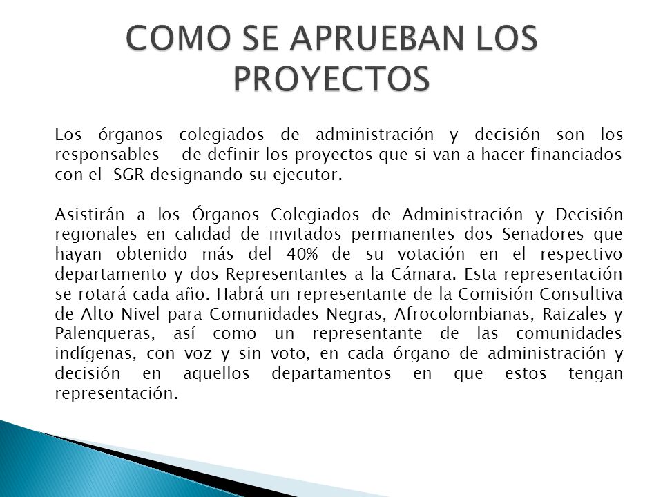 COMO SE APRUEBAN LOS PROYECTOS