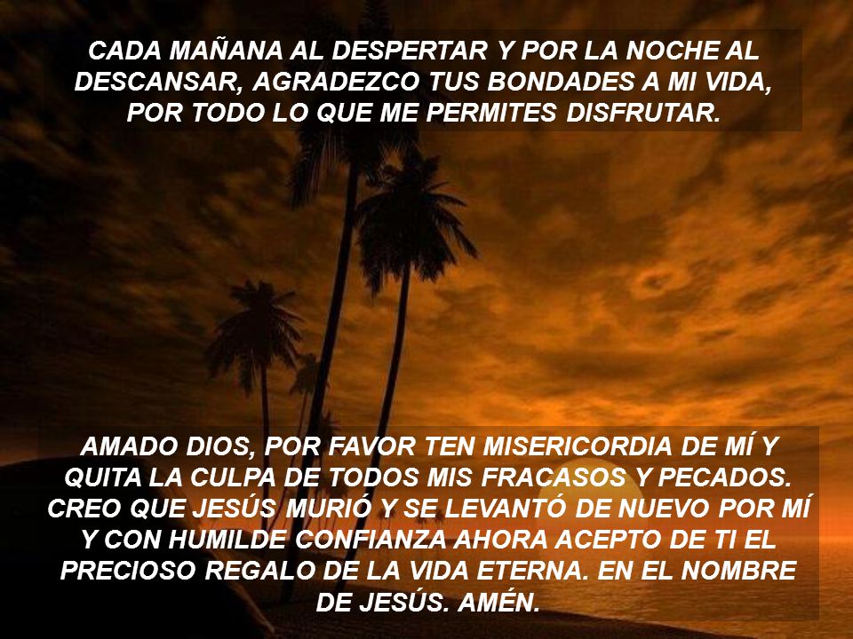CADA MAÑANA AL DESPERTAR Y POR LA NOCHE AL DESCANSAR, AGRADEZCO TUS BONDADES A MI VIDA, POR TODO LO QUE ME PERMITES DISFRUTAR.