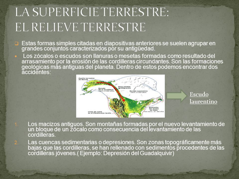 LA SUPERFICIE TERRESTRE: EL RELIEVE TERRESTRE