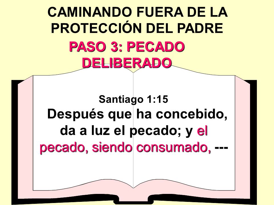 CAMINANDO FUERA DE LA PROTECCIÓN DEL PADRE PASO 3: PECADO DELIBERADO