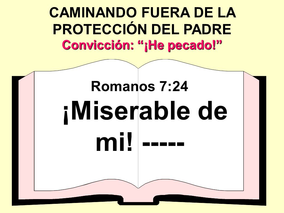 CAMINANDO FUERA DE LA PROTECCIÓN DEL PADRE Convicción: ¡He pecado!