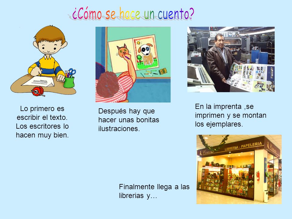 Lo primero es escribir el texto. Los escritores lo hacen muy bien.