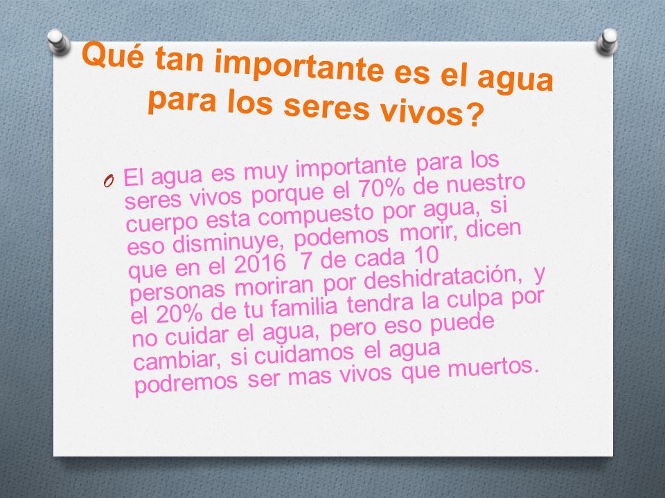 Qué tan importante es el agua para los seres vivos