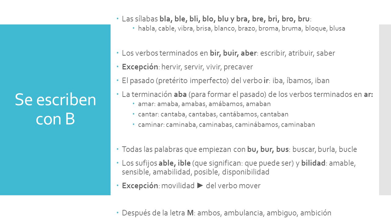 Las sílabas bla, ble, bli, blo, blu y bra, bre, bri, bro, bru: