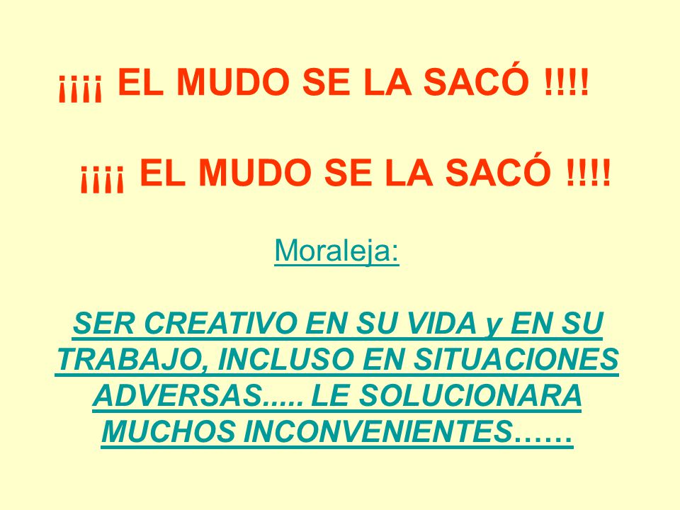 ¡¡¡¡ EL MUDO SE LA SACÓ !!!! ¡¡¡¡ EL MUDO SE LA SACÓ !!!!