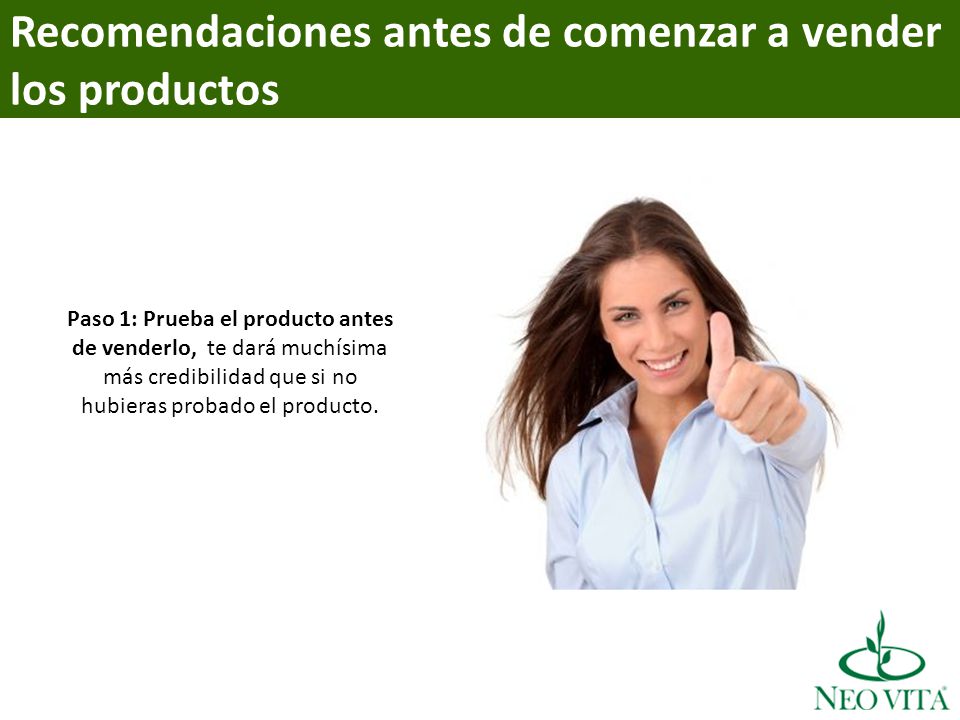 Recomendaciones antes de comenzar a vender los productos
