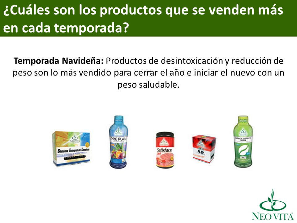 ¿Cuáles son los productos que se venden más en cada temporada