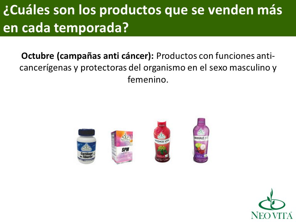¿Cuáles son los productos que se venden más en cada temporada