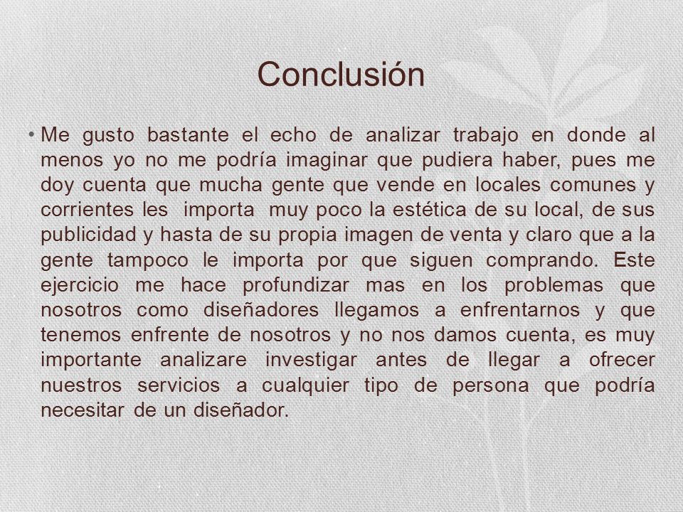Conclusión