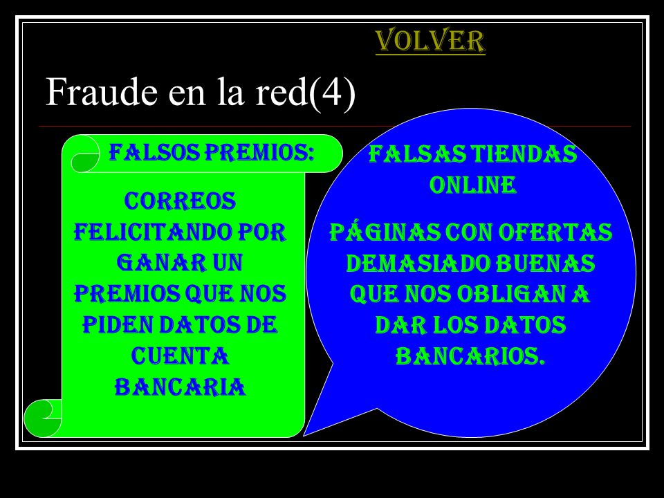 Fraude en la red(4) volver Falsas tiendas online