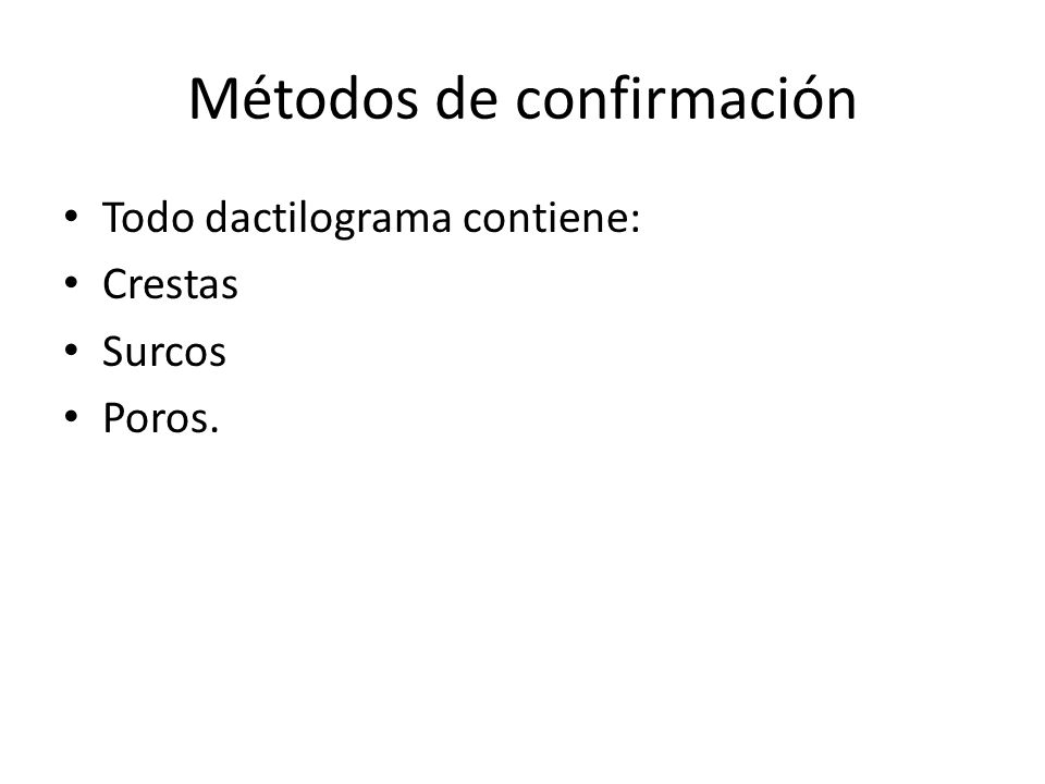 Métodos de confirmación