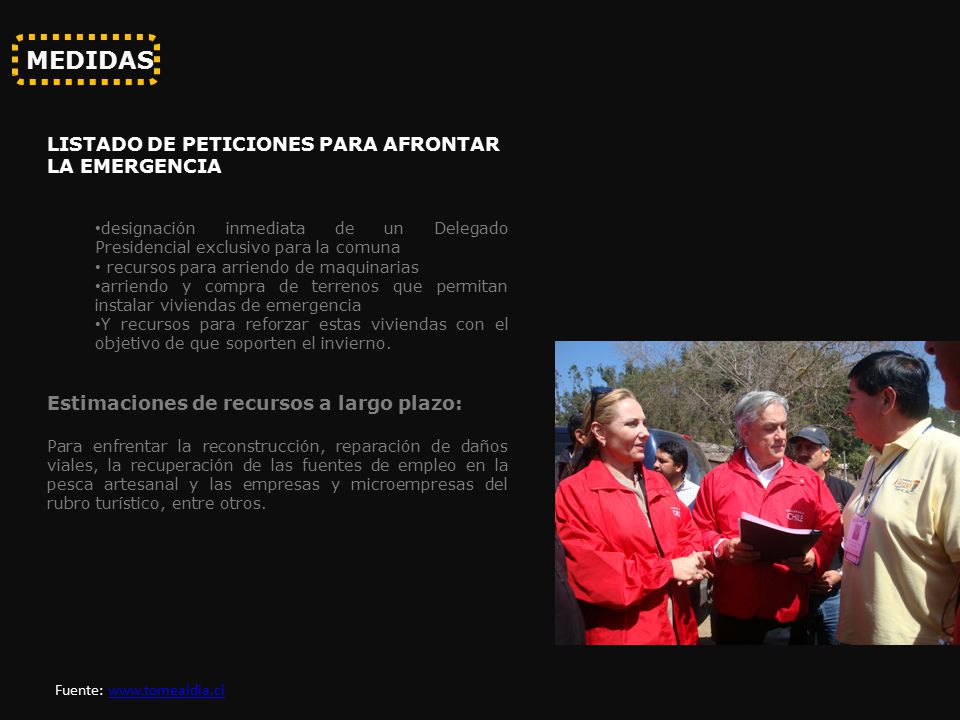 MEDIDAS LISTADO DE PETICIONES PARA AFRONTAR LA EMERGENCIA