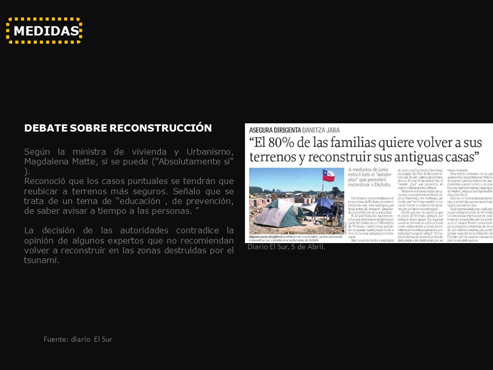 MEDIDAS DEBATE SOBRE RECONSTRUCCIÓN