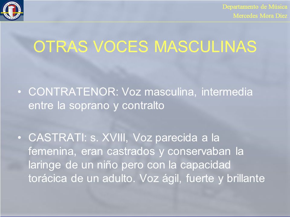 OTRAS VOCES MASCULINAS