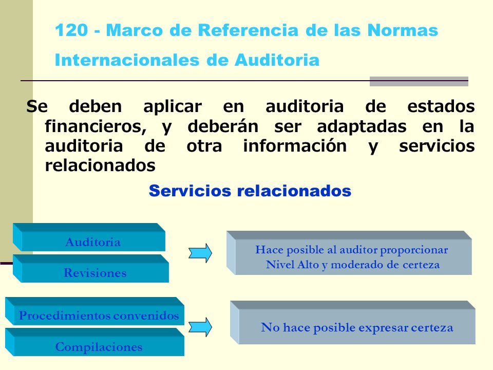 120 - Marco de Referencia de las Normas Internacionales de Auditoria