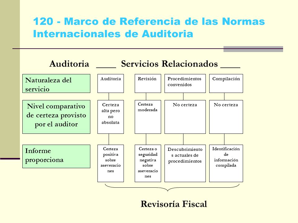 120 - Marco de Referencia de las Normas Internacionales de Auditoria