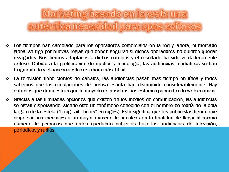 Marketing basado en la web: una auténtica necesidad para spas exitosos