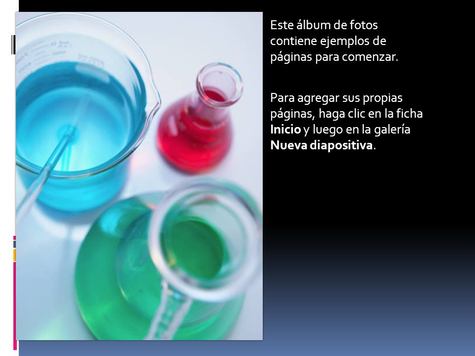 Este álbum de fotos contiene ejemplos de páginas para comenzar.