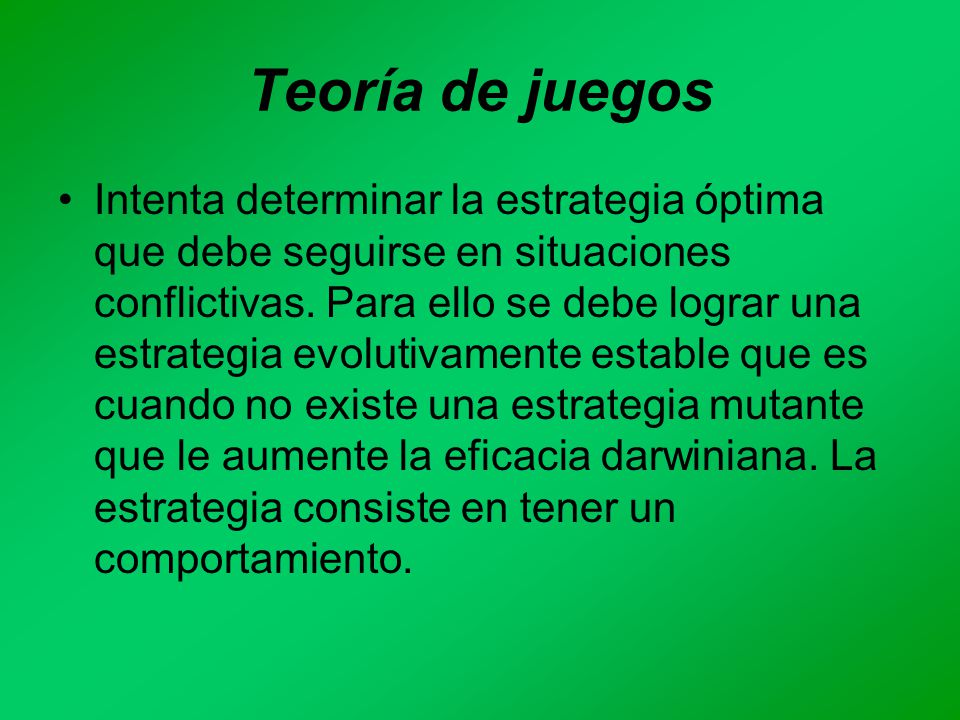 Teoría de juegos