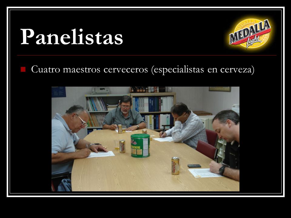 Panelistas Cuatro maestros cerveceros (especialistas en cerveza)