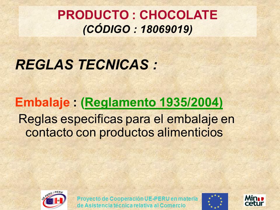 PRODUCTO : CHOCOLATE (CÓDIGO : )