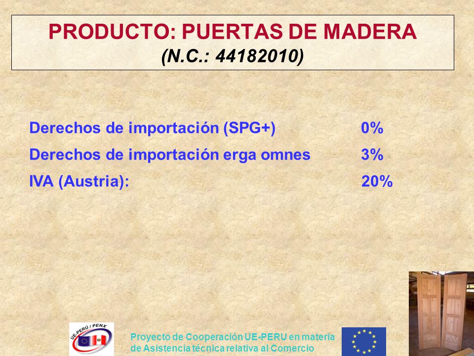PRODUCTO: PUERTAS DE MADERA (N.C.: )