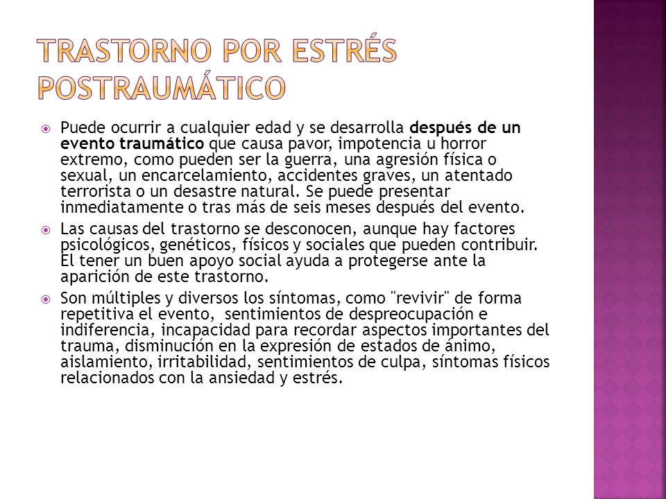 Trastorno por estrés postraumático