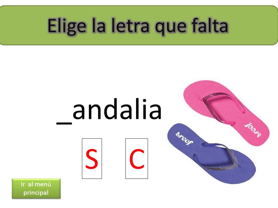 Elige la letra que falta