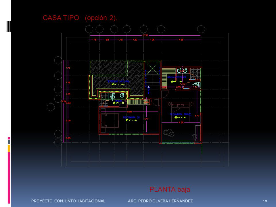 CASA TIPO (opción 2). PLANTA baja