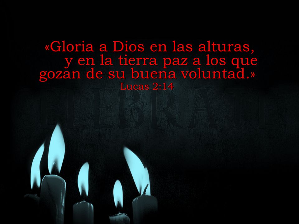 «Gloria a Dios en las alturas, y en la tierra paz a los que gozan de su buena voluntad.»