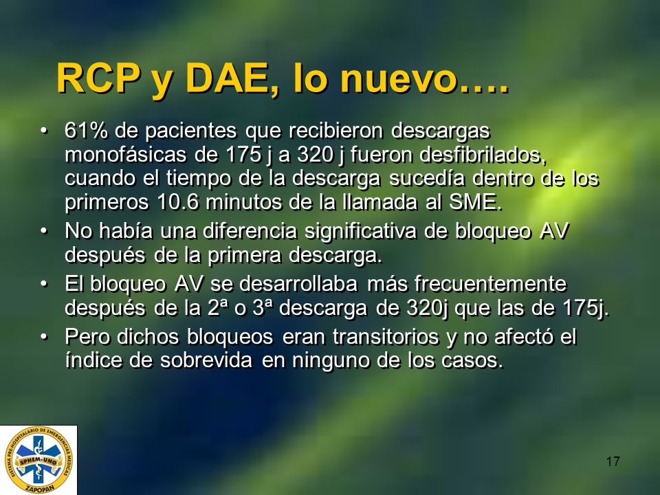 RCP y DAE, lo nuevo….
