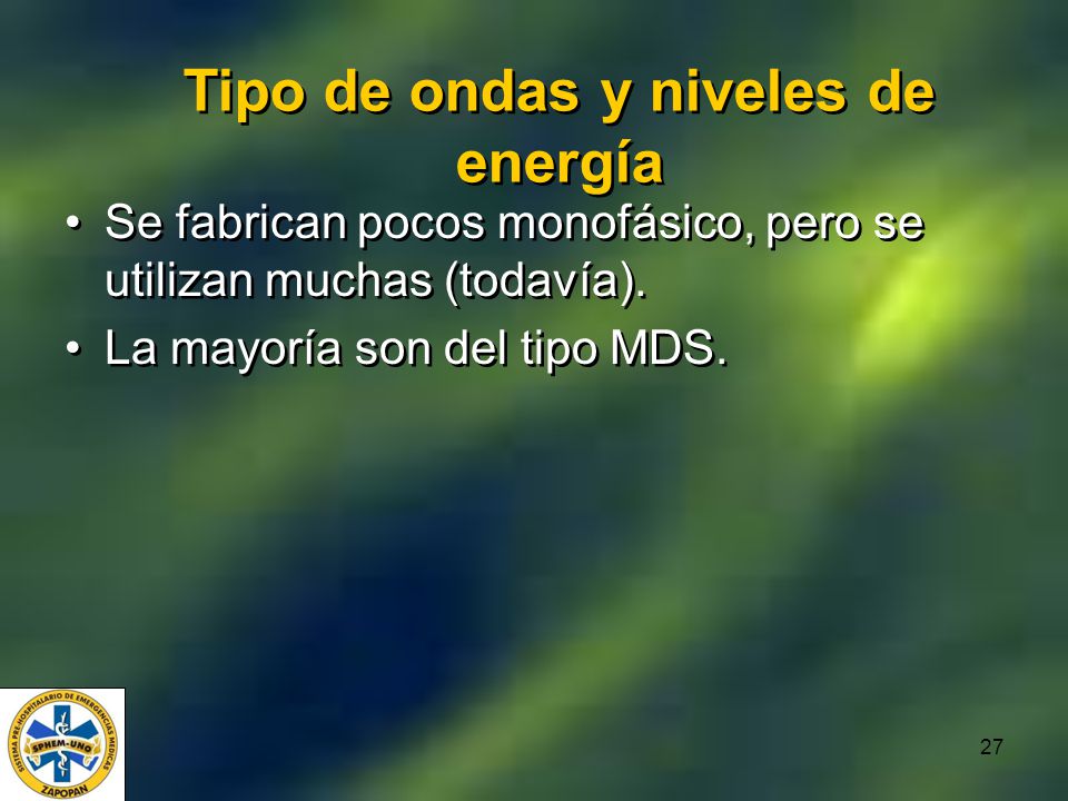 Tipo de ondas y niveles de energía
