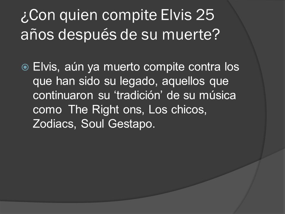 ¿Con quien compite Elvis 25 años después de su muerte