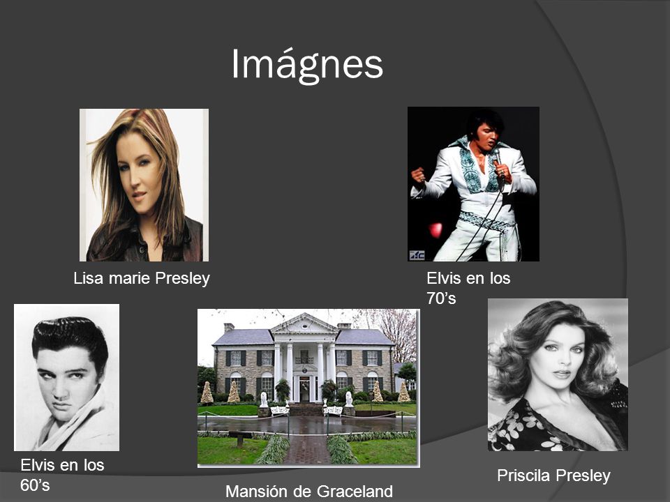 Imágnes Lisa marie Presley Elvis en los 70’s Elvis en los 60’s