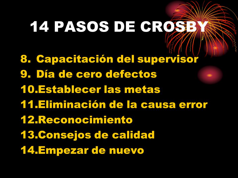 14 PASOS DE CROSBY Capacitación del supervisor Día de cero defectos