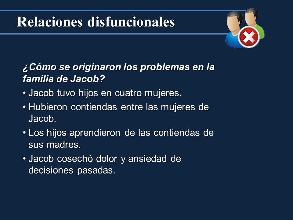 ¿Cómo se originaron los problemas en la familia de Jacob