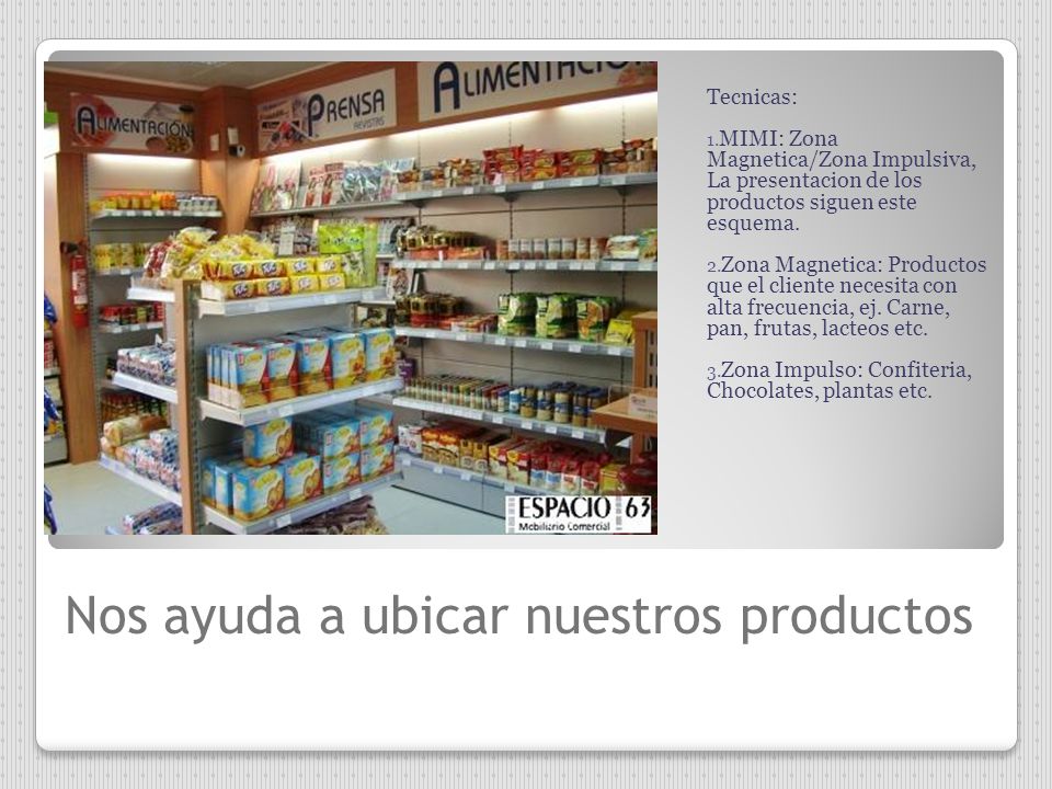 Nos ayuda a ubicar nuestros productos