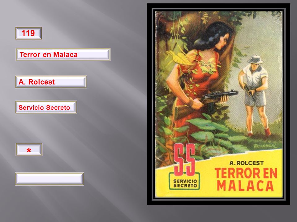 * Terror en Malaca A. Rolcest Pimpinela Servicio Secreto