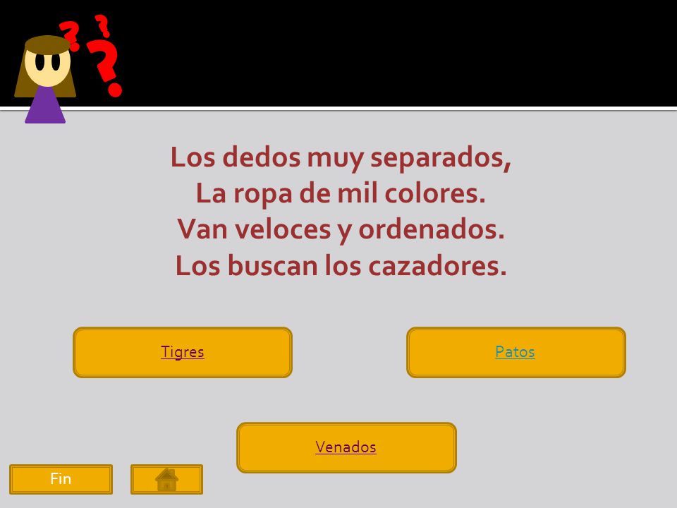 Los dedos muy separados, La ropa de mil colores.
