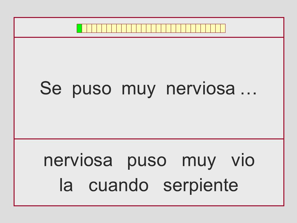 Se puso muy nerviosa … nerviosa puso muy vio la cuando serpiente