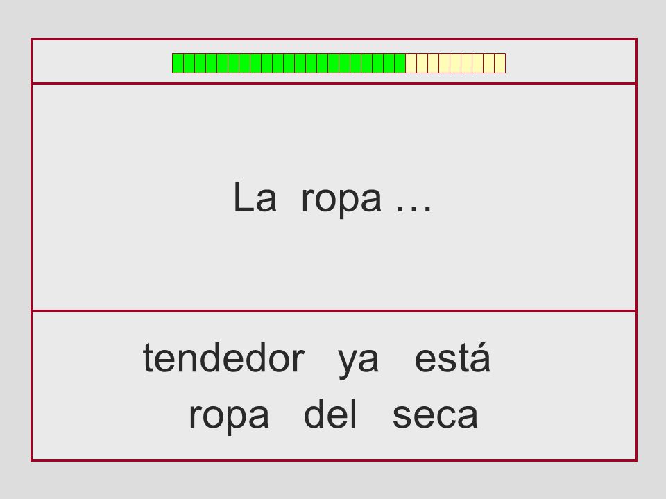 La ropa … tendedor ya está ropa del seca