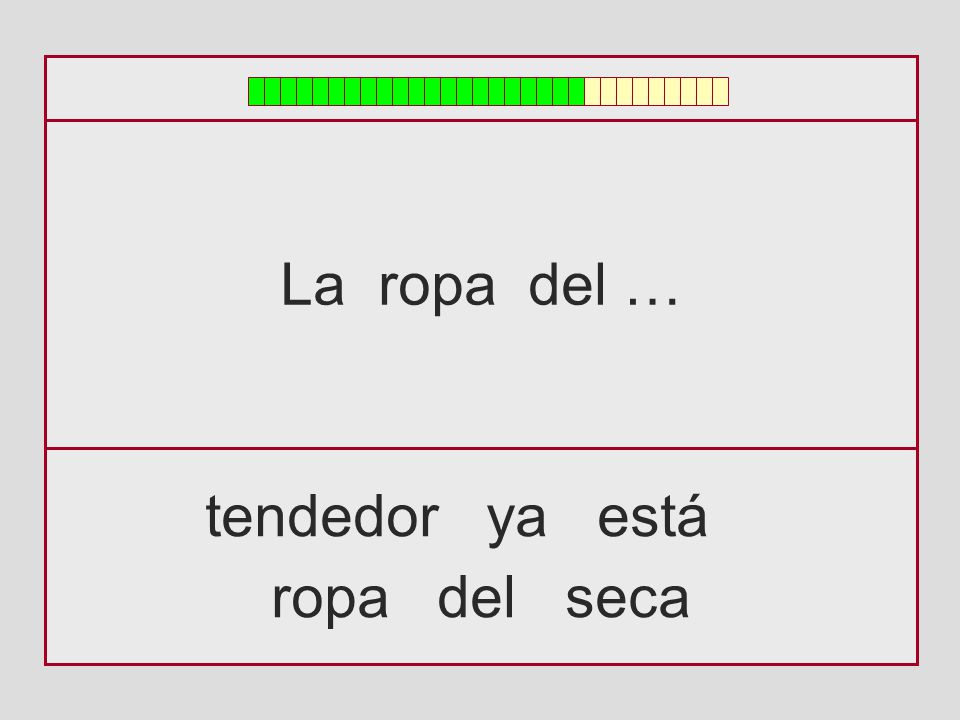 La ropa del … tendedor ya está ropa del seca