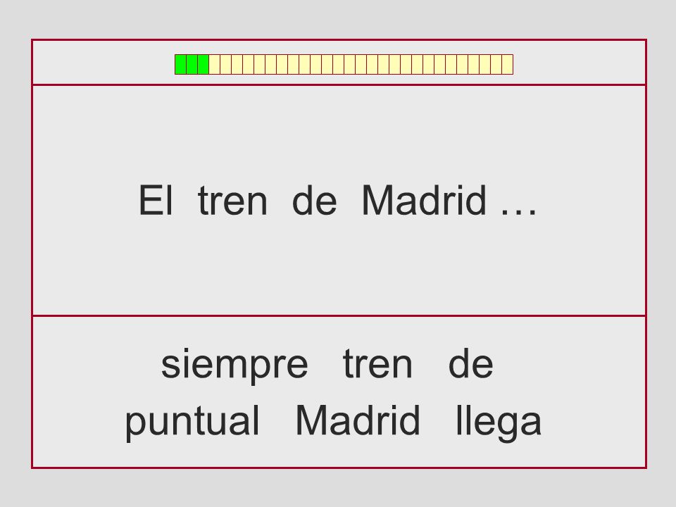 El tren de Madrid … siempre tren de puntual Madrid llega